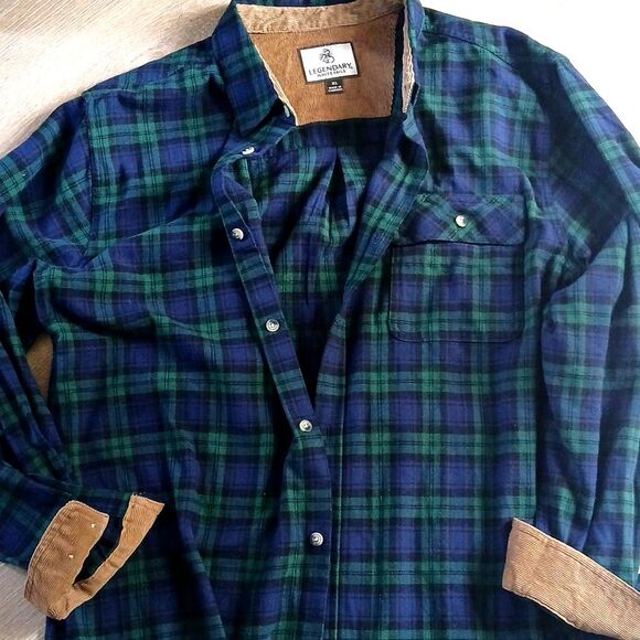 Men's Legendary Whitetails Men's Buck Camp Flannel Shirt Button Down Shirt XL - Picture 3 of 13